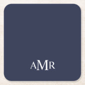 Klassiek gepersonaliseerd monogram kartonnen onderzetters (Voorkant)