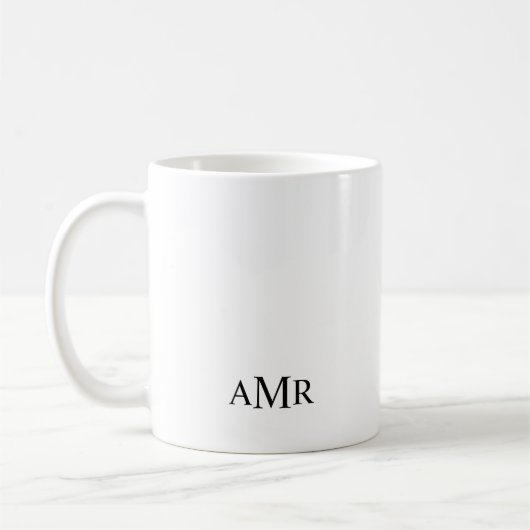Klassiek gepersonaliseerd monogram koffiemok (Links)