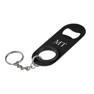 Klassiek gepersonaliseerd monogram mini flessenopener