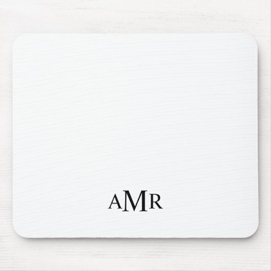 Klassiek gepersonaliseerd monogram muismat (Voorkant)