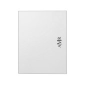 Klassiek gepersonaliseerd monogram notitieblok (Linkerzijde)