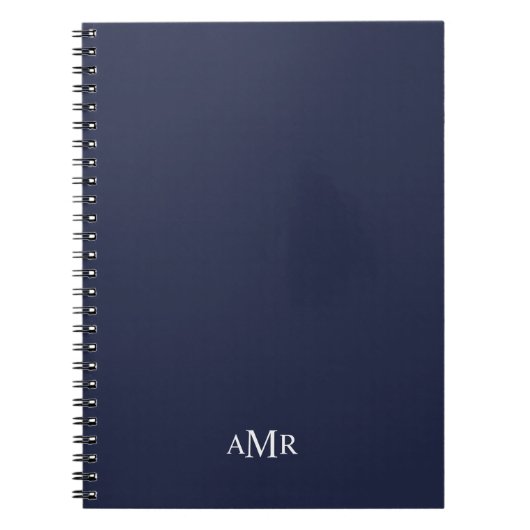 Klassiek gepersonaliseerd monogram notitieboek (Voorkant)