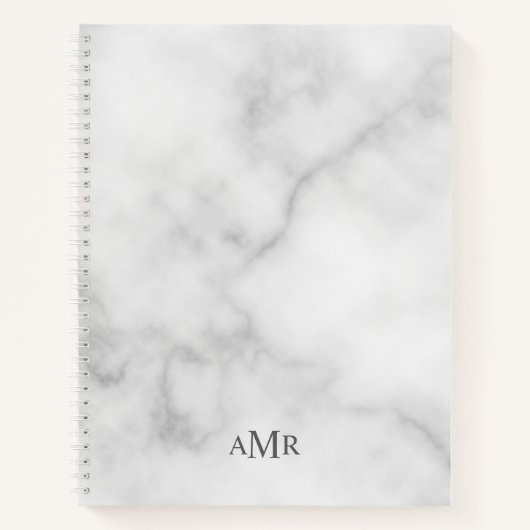 Klassiek gepersonaliseerd monogram notitieboek (Voorkant)