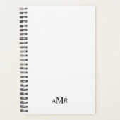 Klassiek gepersonaliseerd monogram planner (Voorkant)