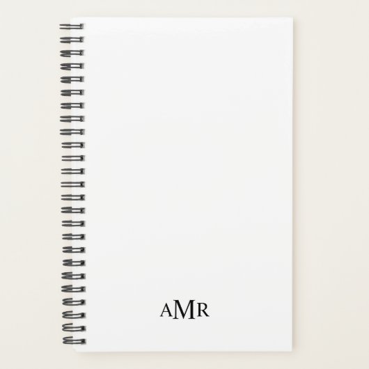 Klassiek gepersonaliseerd monogram planner (Voorkant)