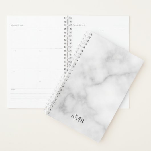 Klassiek gepersonaliseerd monogram planner (Display)