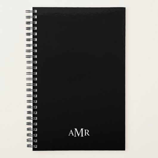Klassiek gepersonaliseerd monogram planner (Voorkant)