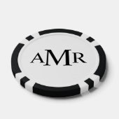 Klassiek gepersonaliseerd monogram poker chips (Enkel)
