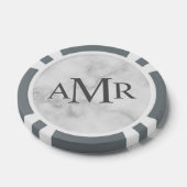Klassiek gepersonaliseerd monogram poker chips (Enkel)
