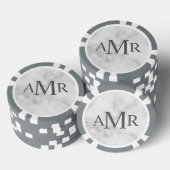 Klassiek gepersonaliseerd monogram poker chips (Opstapeling)