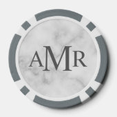 Klassiek gepersonaliseerd monogram poker chips (Achterkant)