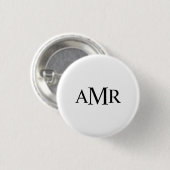 Klassiek gepersonaliseerd monogram ronde button 3,2 cm (Voorkant /achterkant)