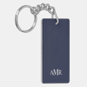 Klassiek gepersonaliseerd monogram sleutelhanger (Voorkant Links)