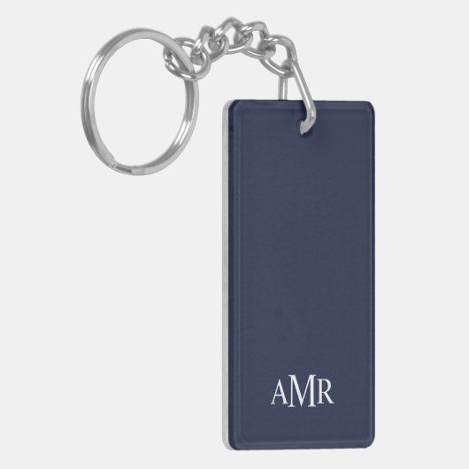 Klassiek gepersonaliseerd monogram sleutelhanger (Voorkant Links)