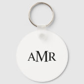 Klassiek gepersonaliseerd monogram sleutelhanger (Voorkant)