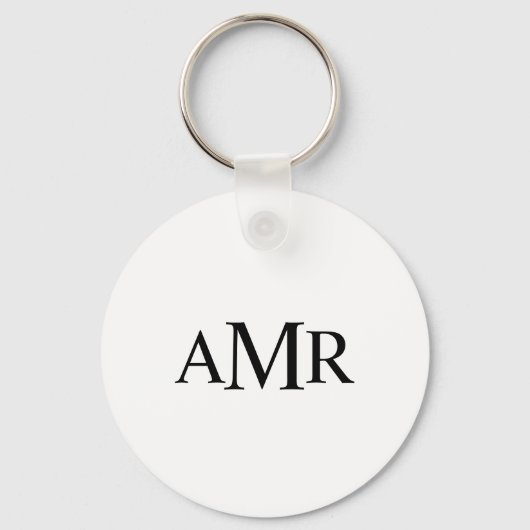 Klassiek gepersonaliseerd monogram sleutelhanger (Voorkant)