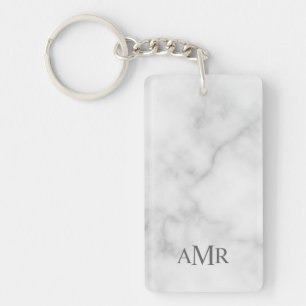 Klassiek gepersonaliseerd monogram sleutelhanger