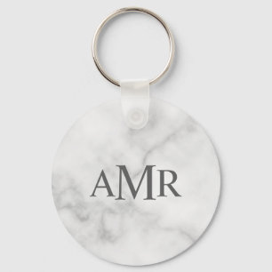 Klassiek gepersonaliseerd monogram sleutelhanger