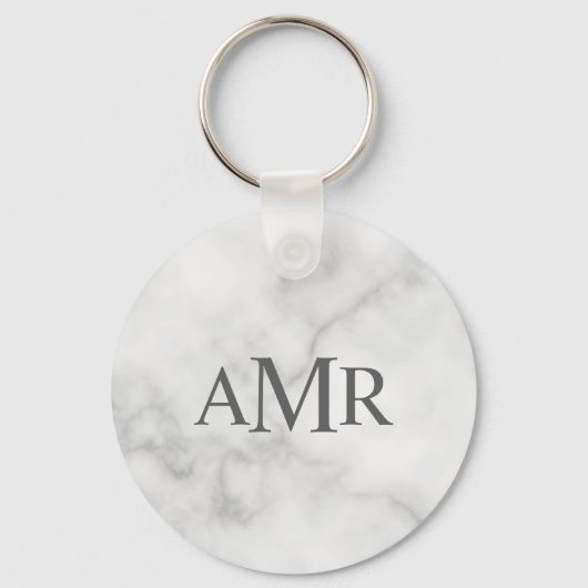 Klassiek gepersonaliseerd monogram sleutelhanger (Voorkant)