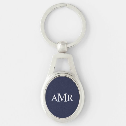Klassiek gepersonaliseerd monogram sleutelhanger (Voorkant)
