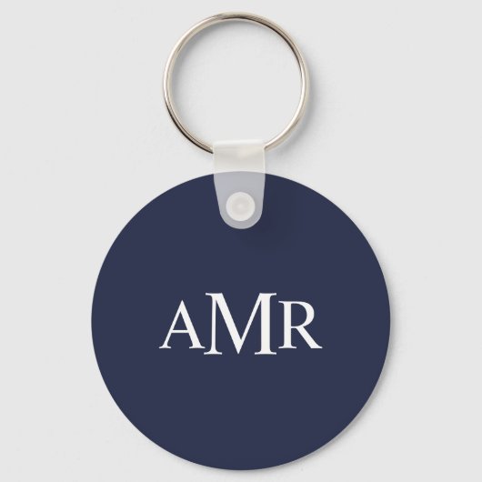 Klassiek gepersonaliseerd monogram sleutelhanger (Voorkant)