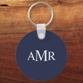 Klassiek gepersonaliseerd monogram sleutelhanger (Voorkant)