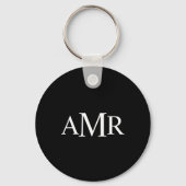 Klassiek gepersonaliseerd monogram sleutelhanger (Voorkant)