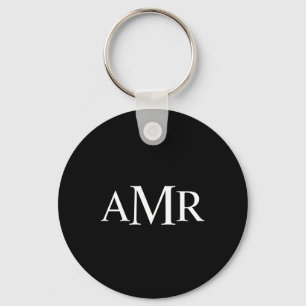Klassiek gepersonaliseerd monogram sleutelhanger