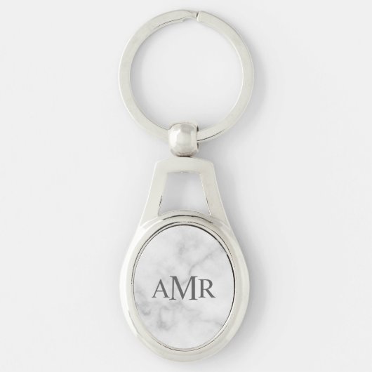 Klassiek gepersonaliseerd monogram sleutelhanger (Voorkant)