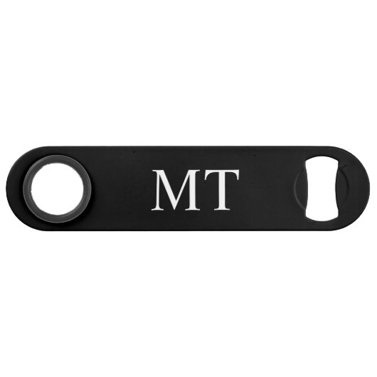 Klassiek gepersonaliseerd monogram speed flessenopener (Voorkant (Horizontaal))
