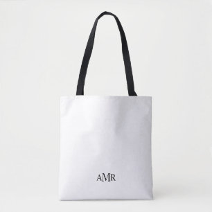 Klassiek gepersonaliseerd monogram tote bag