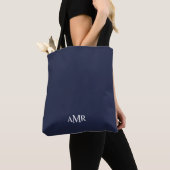 Klassiek gepersonaliseerd monogram tote bag (Dichtbij)