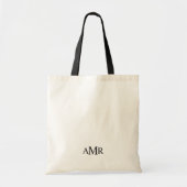 Klassiek gepersonaliseerd monogram tote bag (Voorkant)
