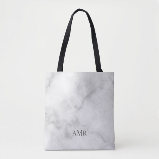 Klassiek gepersonaliseerd monogram tote bag (Voorkant)