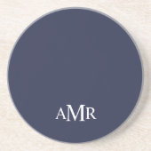 Klassiek gepersonaliseerd monogram zandsteen onderzetter (Voorkant)