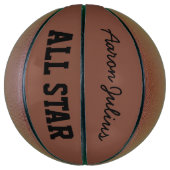 Klassiek gepersonaliseerd naam basketbal sportcade (Verticaal)