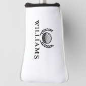 Klassiek gepersonaliseerd naammonogram golfheadcover (Draai 90)