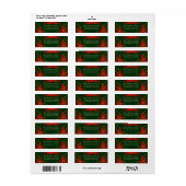 Klassiek geplakt groen retouradres label (Full Sheet)