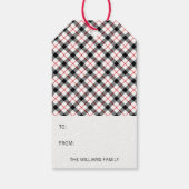 Klassiek geplakt kerstfeest Prettige feestdagen ca Cadeaulabel (Achterkant)