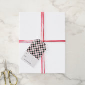 Klassiek geplakt kerstfeest Prettige feestdagen ca Cadeaulabel (Met Touw)