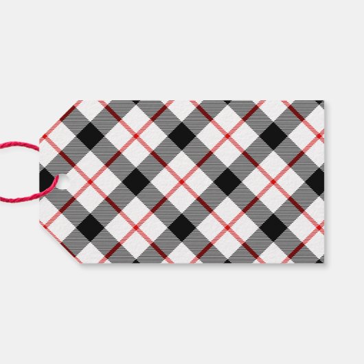 Klassiek geplakt kerstfeest Prettige feestdagen ca Cadeaulabel (Achterkant Horizontaal)