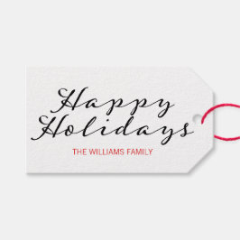 Klassiek geplakt kerstfeest Prettige feestdagen ca Cadeaulabel