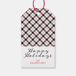 Klassiek geplakt kerstfeest Prettige feestdagen ca Cadeaulabel