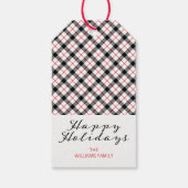 Klassiek geplakt kerstfeest Prettige feestdagen ca Cadeaulabel (Achterkant)