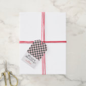 Klassiek geplakt kerstfeest Prettige feestdagen ca Cadeaulabel (Met Touw)