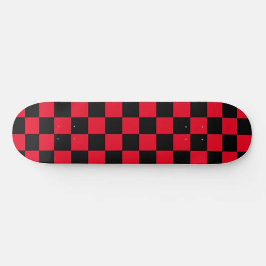 Klassiek geruit (geruit) Rood & Zwart patroon Persoonlijk Skateboard (Horizontaal)