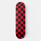 Klassiek geruit (geruit) Rood & Zwart patroon Persoonlijk Skateboard (Voorkant)