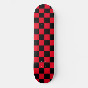 Klassiek geruit (geruit) Rood & Zwart patroon Persoonlijk Skateboard