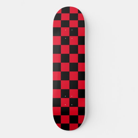 Klassiek geruit (geruit) Rood & Zwart patroon Persoonlijk Skateboard (Voorkant)
