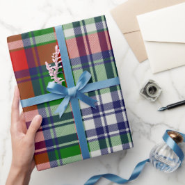 Klassiek geruit kerstcadeauverpakking – Cozy Holid Cadeaupapier